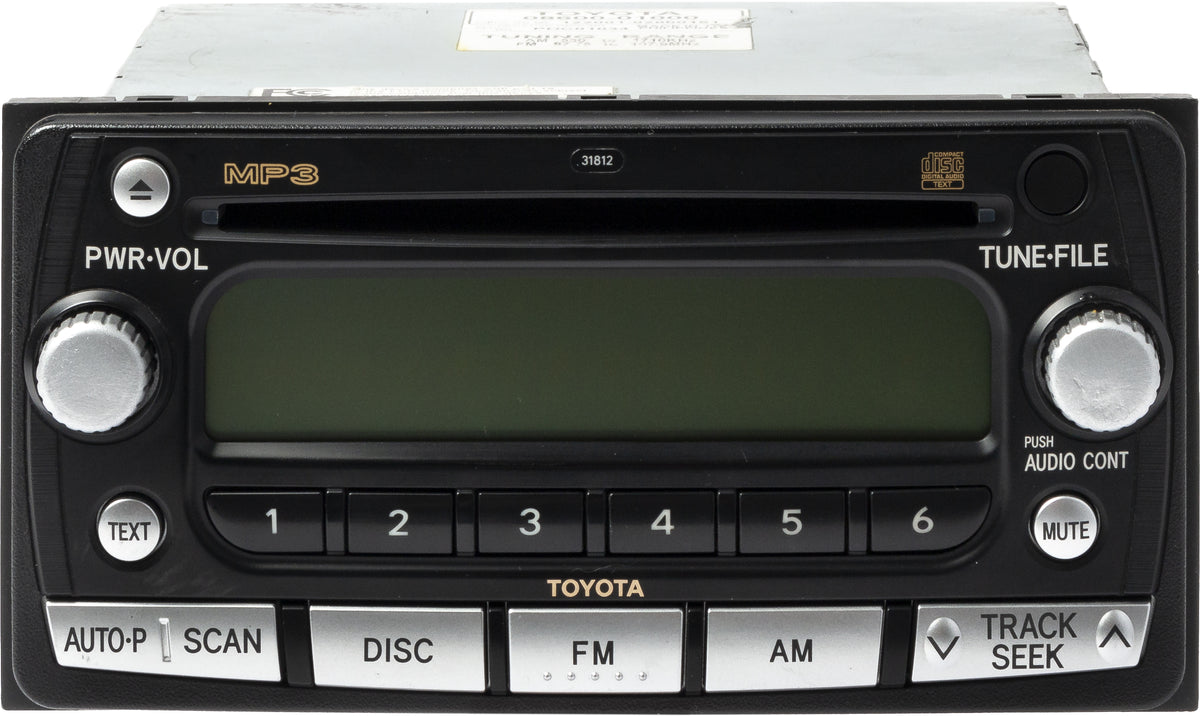 2007 Toyota Yaris AM FM Radio Single Disc CD MP3 Player 08600