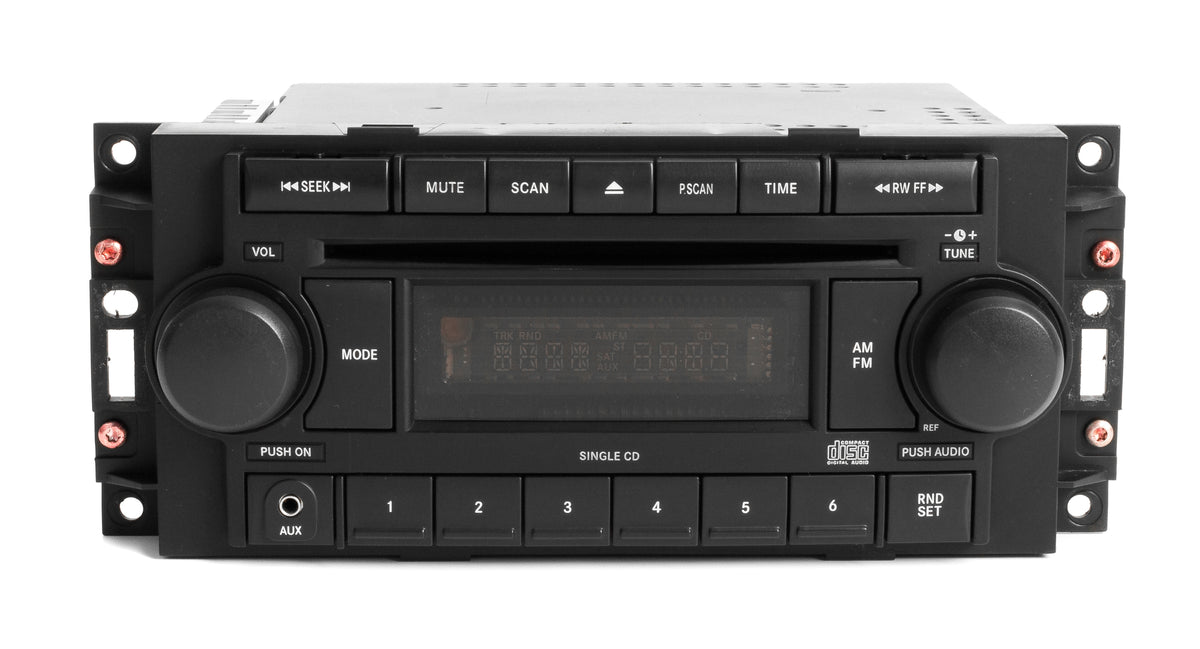 値下げ リペア済 1seg/USB/ipod/CD/AM/FM/AUX Jeep Dodge Chrysler Radio 2004-2010 AM FM CD Aux mp3 iPod Input