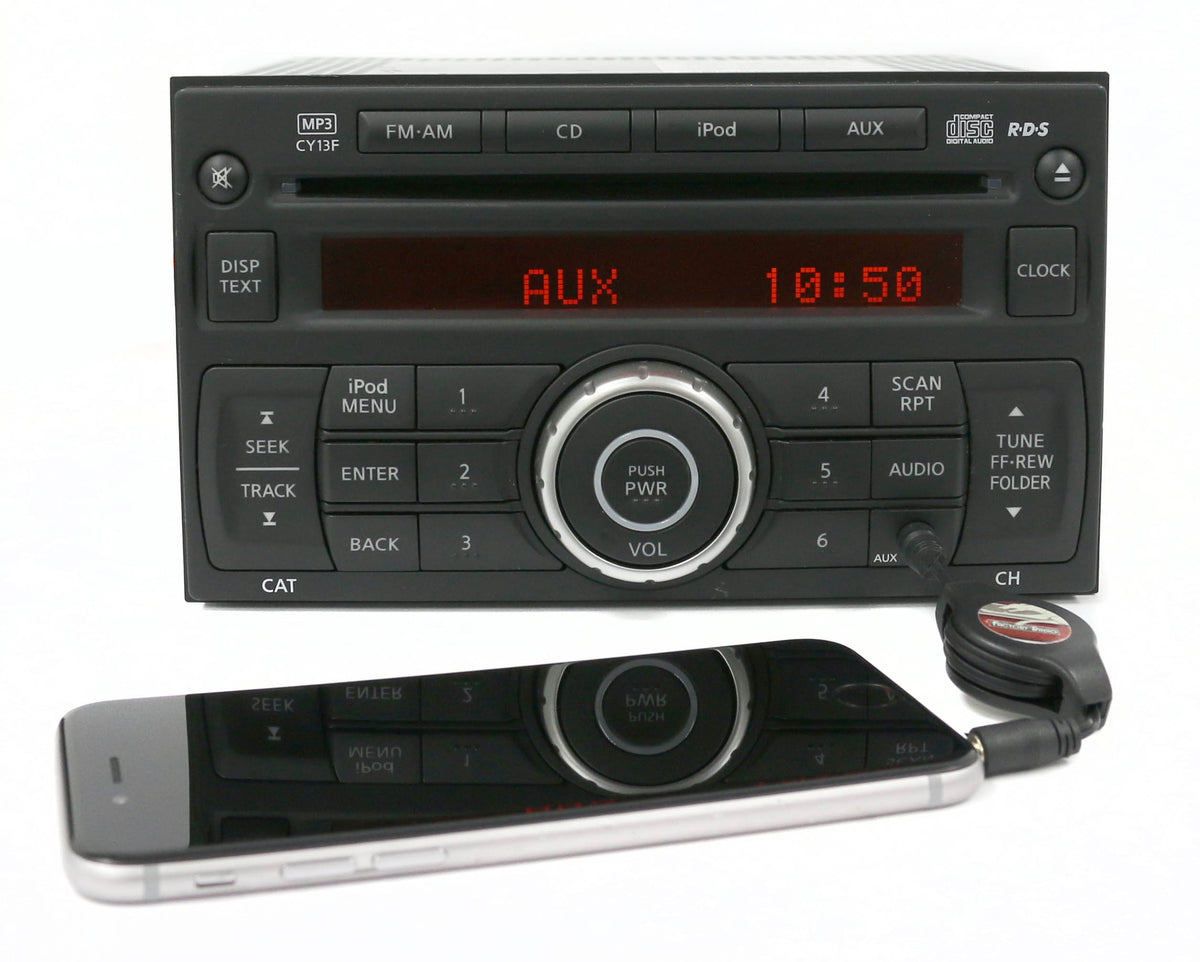 2010-12 Nissan Sentra Radio AM FM CD Aux Input 28185ZT50A ID CY13F