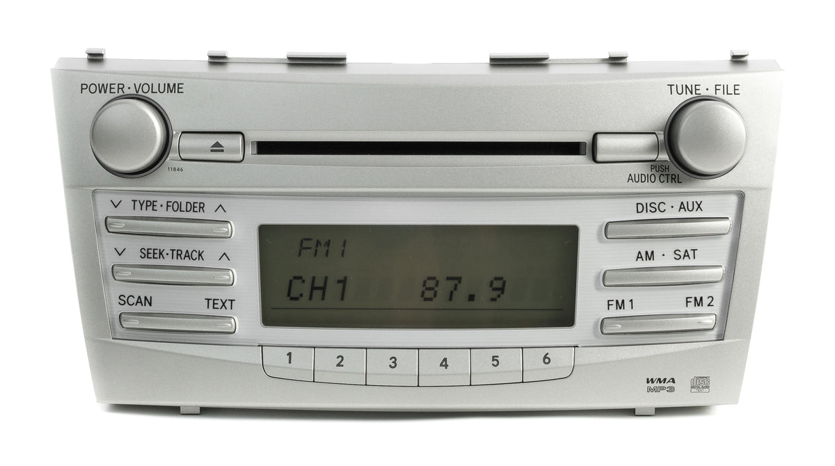 2010-11 Toyota Camry AMFM Radio mp3 Single Disc CD Player 86120