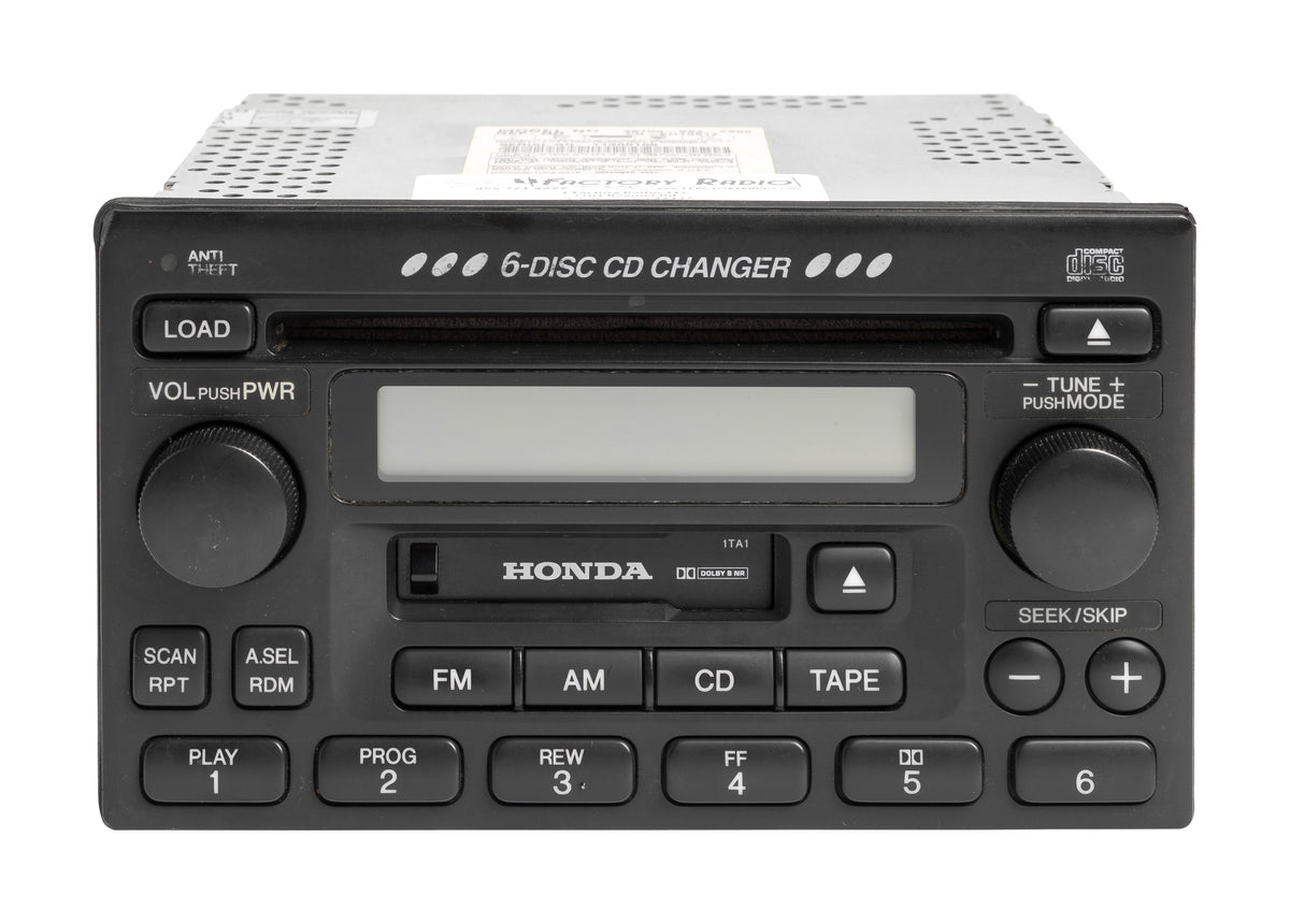 2001-2002 Honda Accord Radio AM FM Cassette 6 Disc CD Player