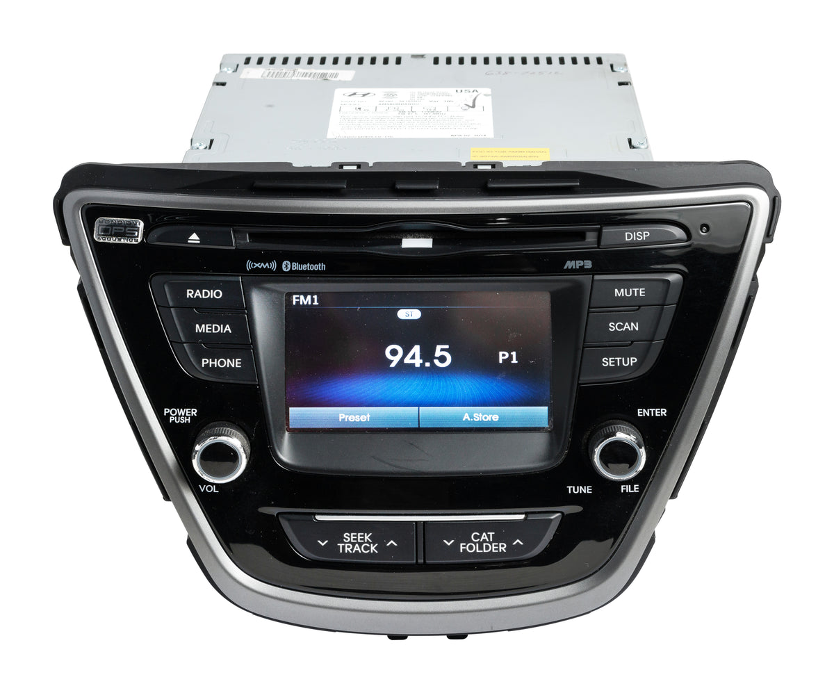 2014-16 Hyundai Elantra AM FM XM MP3 Bluetooth w/ Single-Disc CD 96180 ...