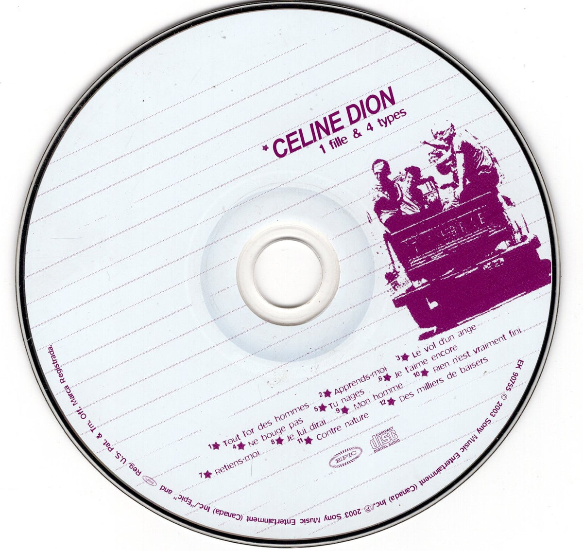Celine Dion 1 Fille & 4 Types French Language Pop CD
