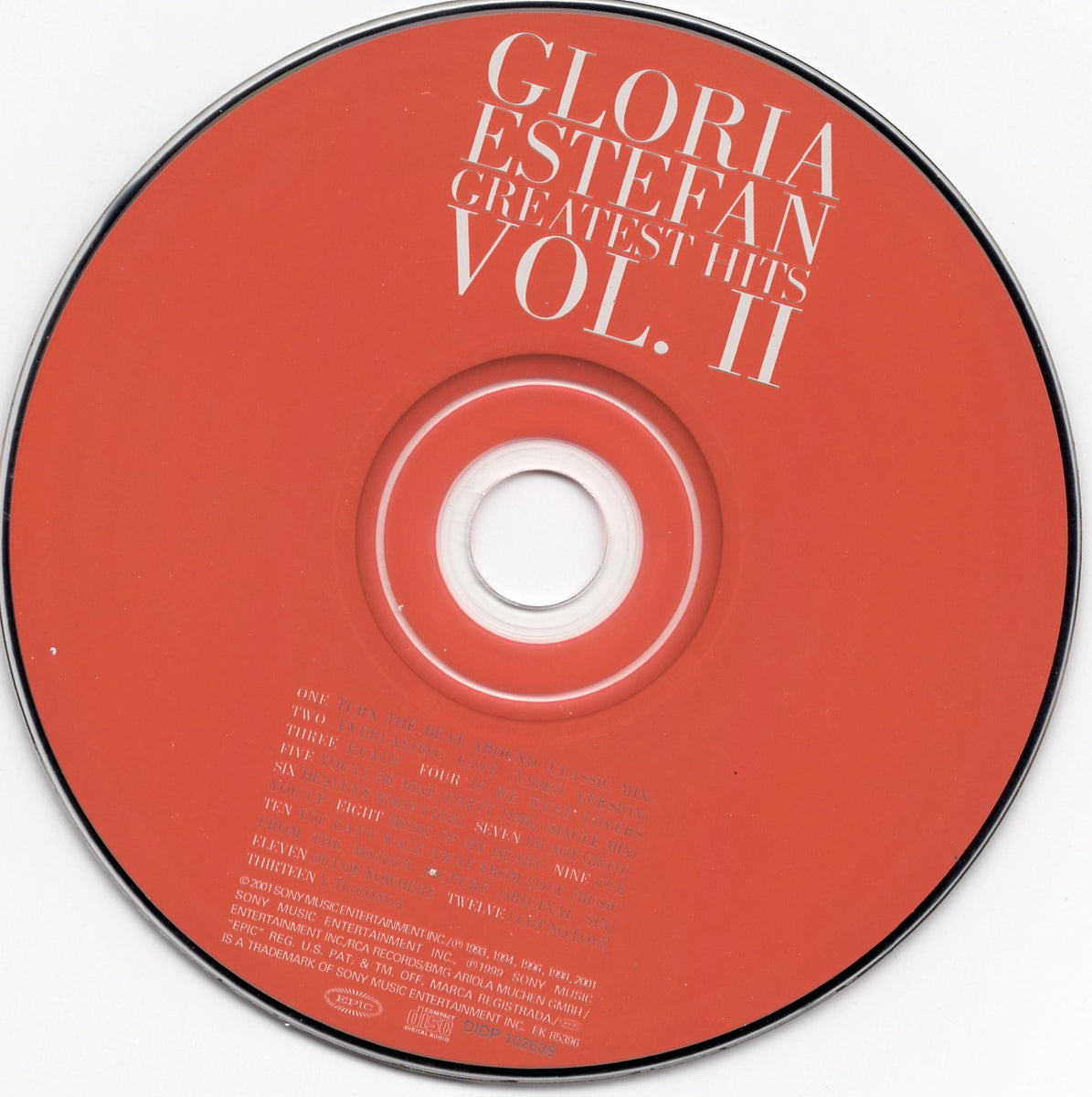 Gloria Estefan Greatest Hits Vol. II 2001 CD Professionally