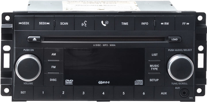 2008 Dodge Avenger AM FM Radio 6 Disc CD/DVD Player Auxiliary