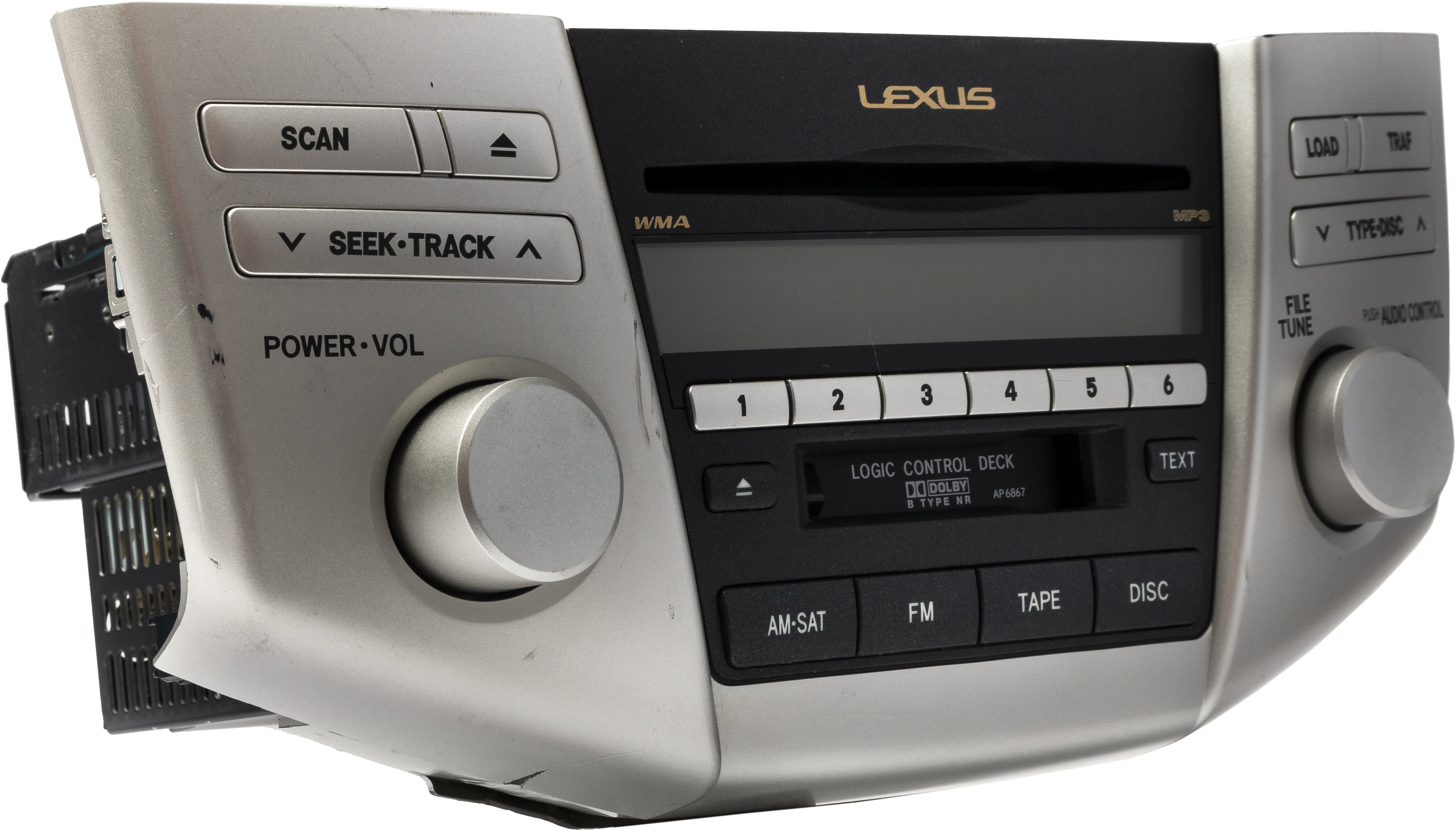 Radio Control Lexus 2007-09 Lexus RX350 AM FM SAT Radio 6-Disc CD MP3 Cassette 861200E070 ...