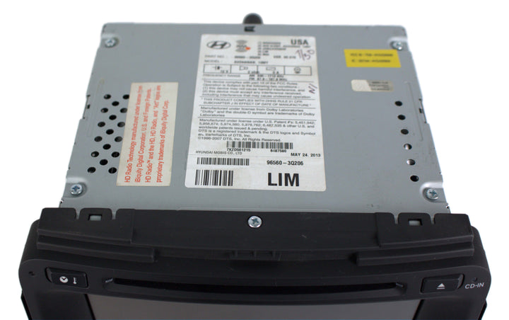 2013 Hyundai Sonata AM FM SAT Radio CD MP3 Player BT GPS Nav Part ID 96560-3Q206