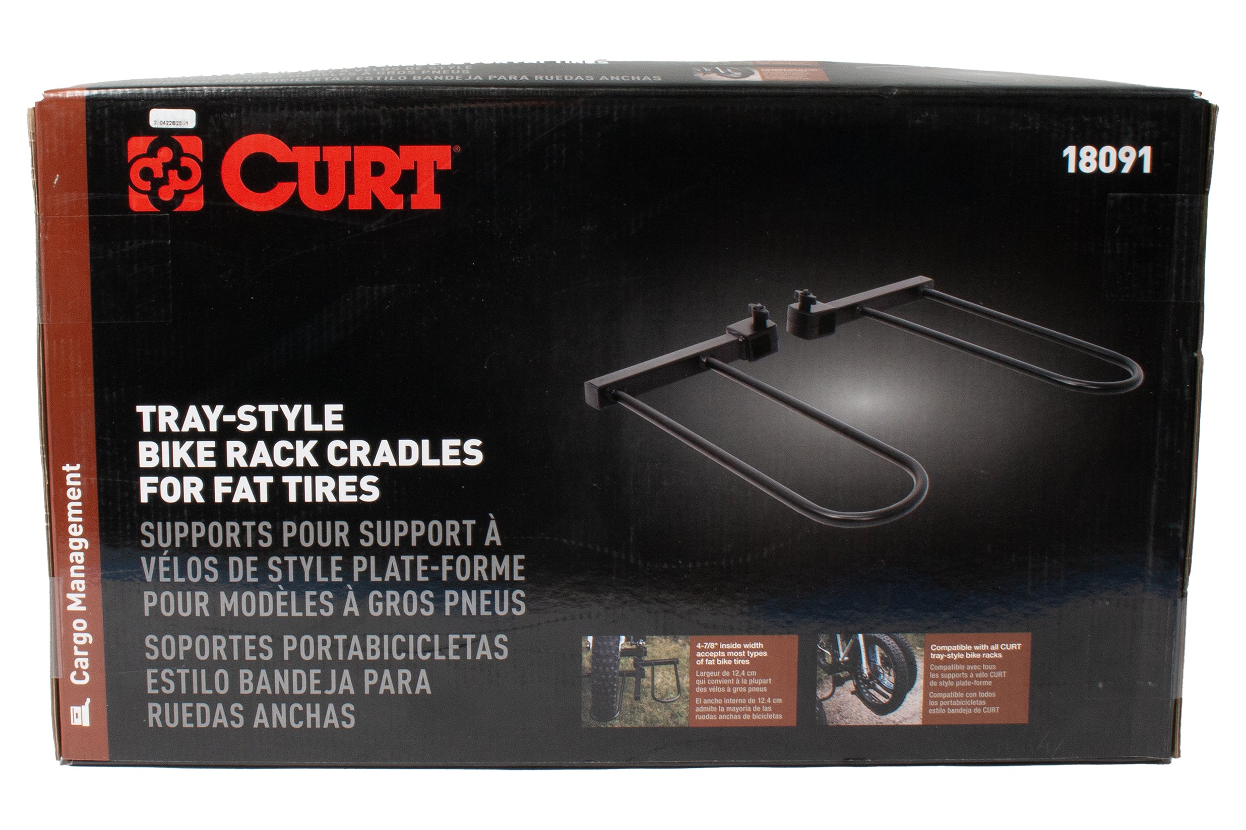 Cut Bike Rack Curt Tray-Style Bike Rack Add-On Cradles Fits Most Types Fat Bike Mode ...