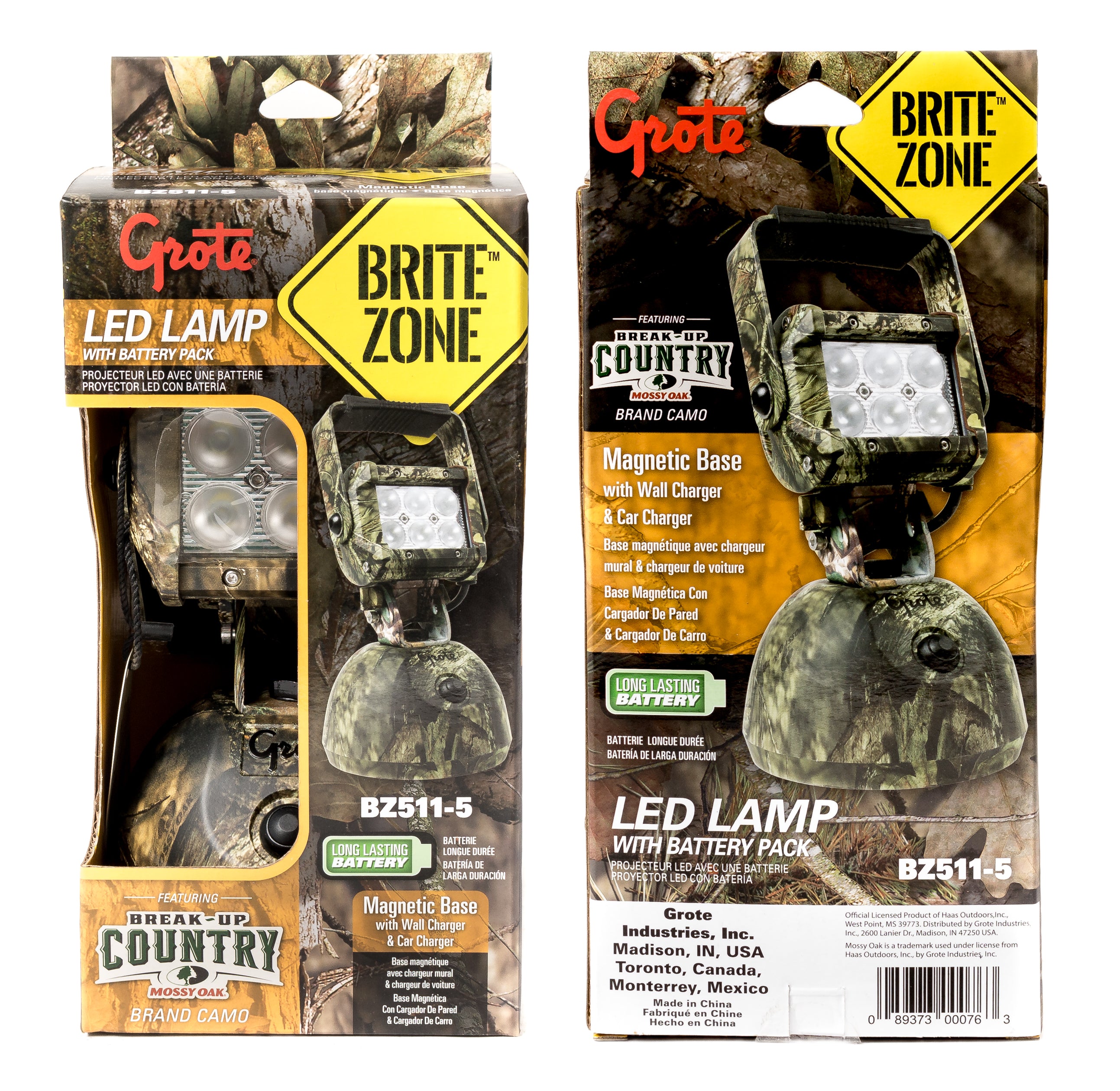 Grote Camo Hand Held LED Work Lamp 1EA Battery Pack Magnetic Base