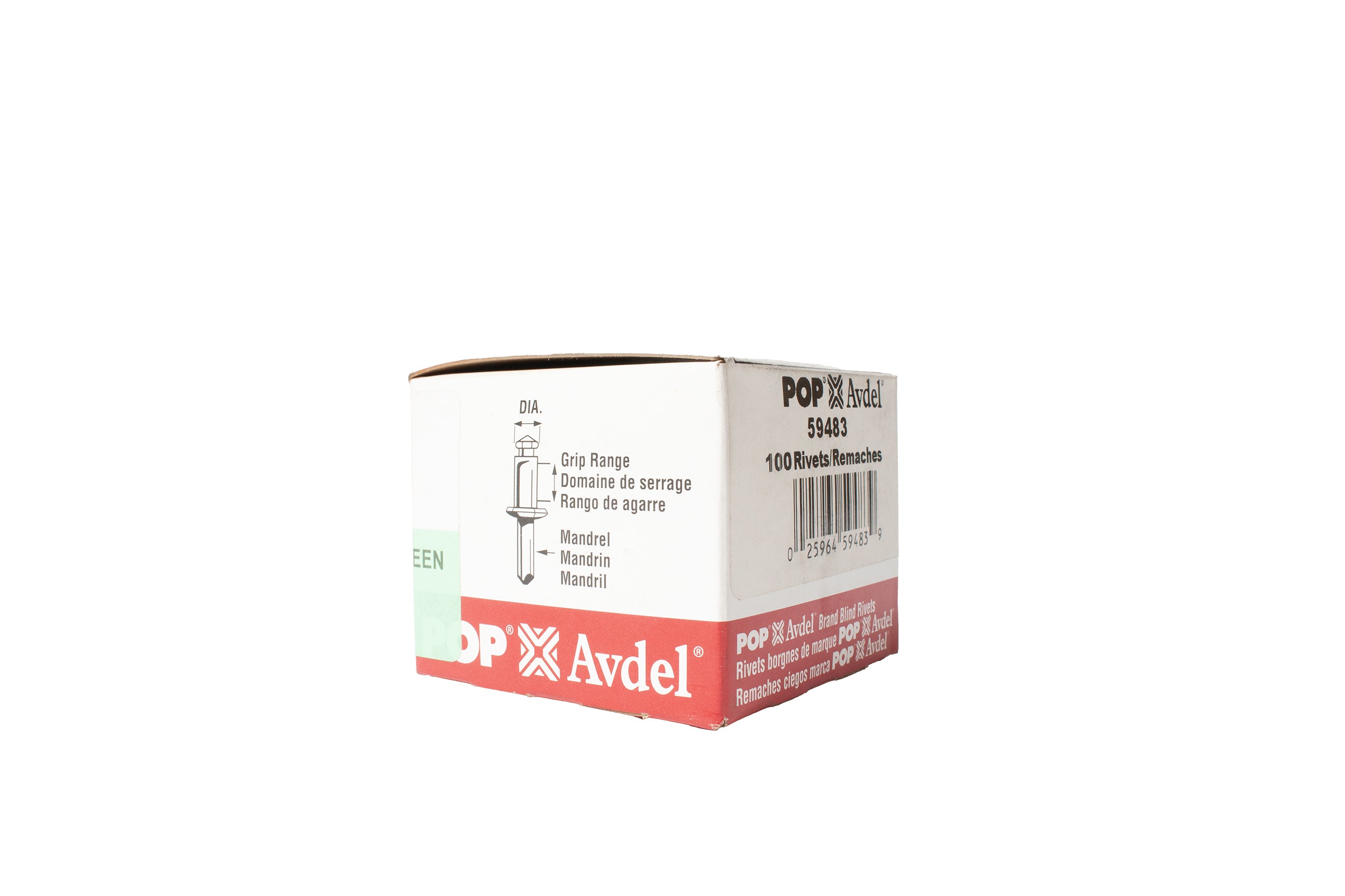 POP AVDEL, 3/16 In Rivet Dia., Std Flange, Rivet Presenter - 3EUR3|RP6 - Foto 9