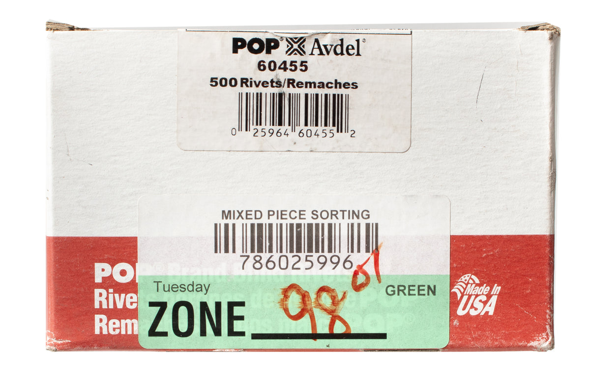 Emhart POP 500 pcs Plated Steel Blind Rivets 3/16