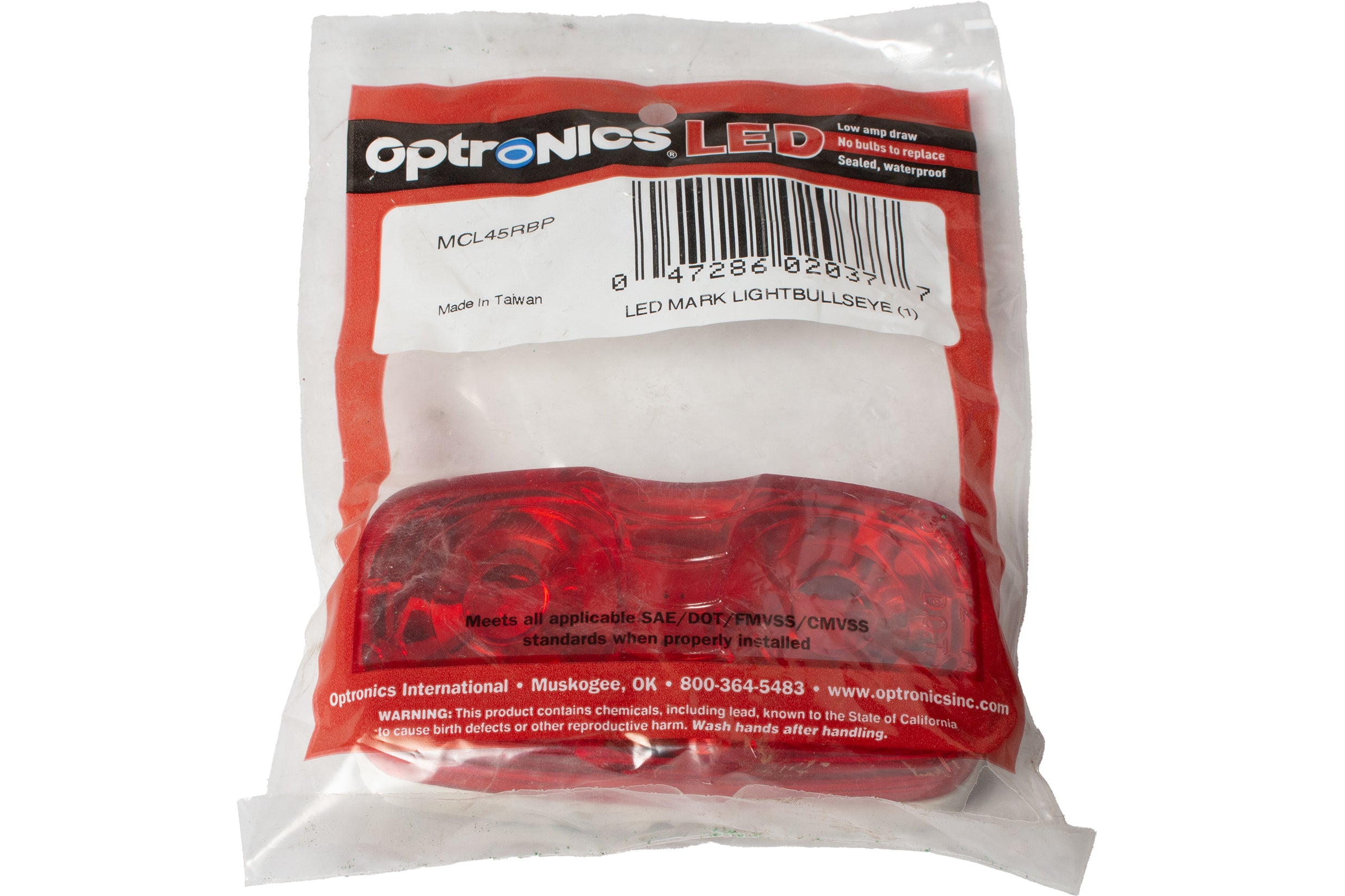 Red Optronics Light Optronics LED Clearance Marker Light Red Double Bullseye Part Number M ...