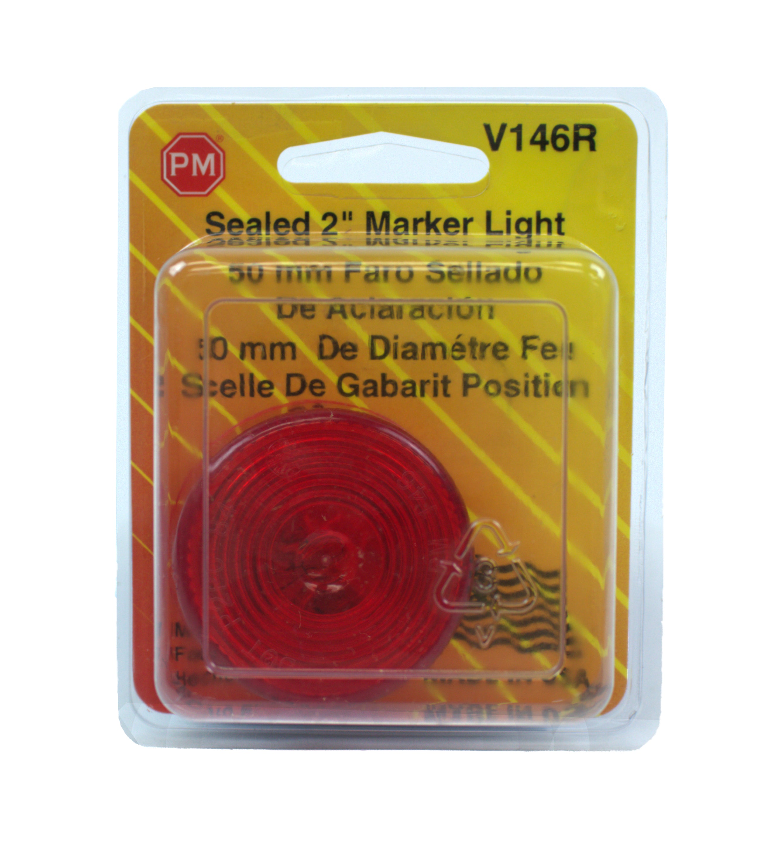 Peterson Clearance Marker Light 2in Red Acrylic Fits Boat