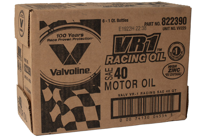 Valvoline Automotive VR1 Racing Motor Oil SAE 40 Double Zinc Model