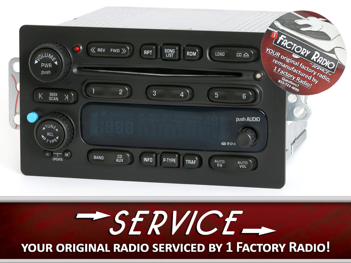 Remanufacture & BT Mod SERVICE for 2005-09 Chevy GMC Truck AMFM 6 Disc ...