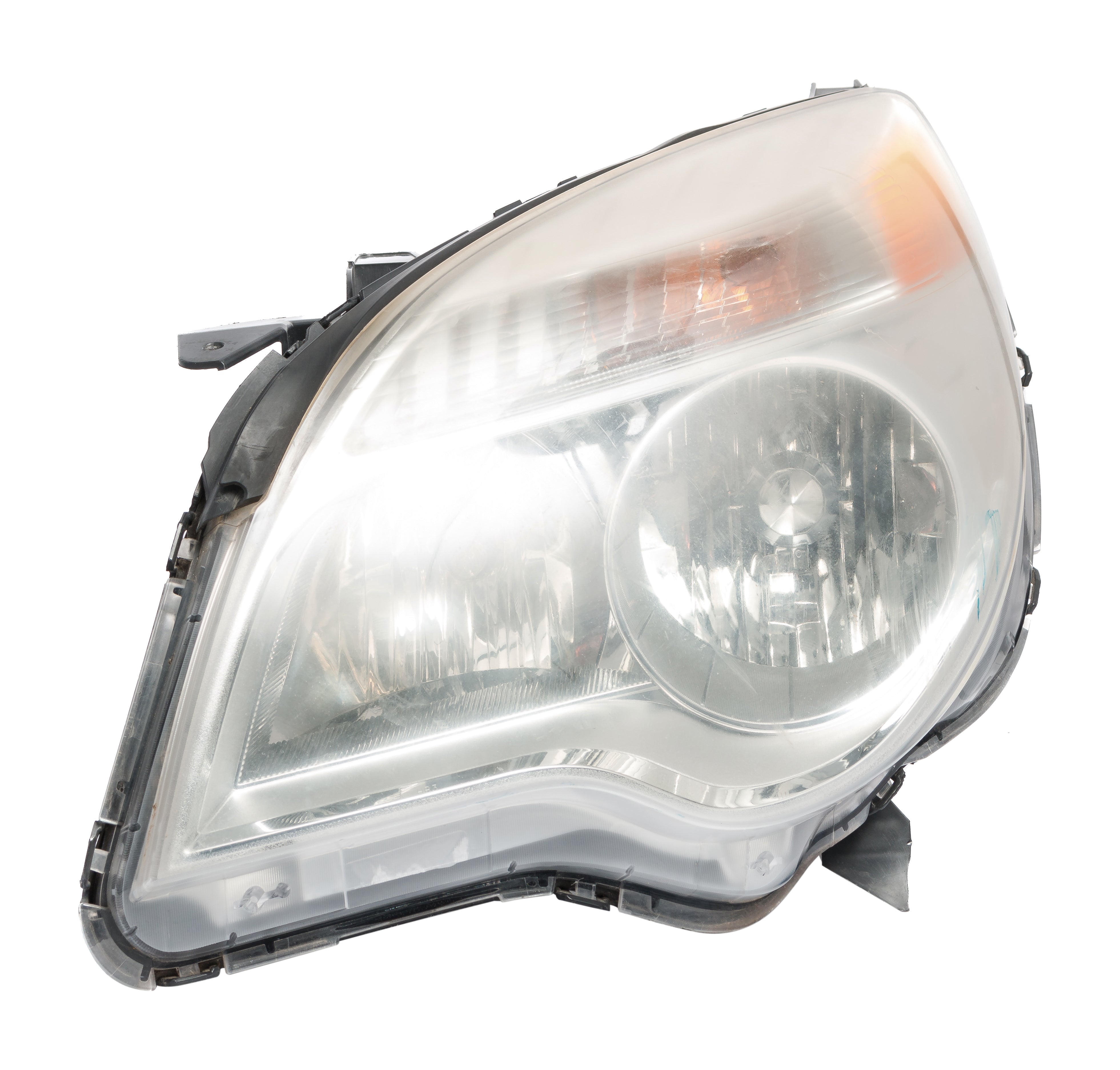 ADCARLIGHTS Chrome Headlight Assemblies For 2010-2015 Chevy Equinox - Driver And Passenger Set (Halogen, Projector)