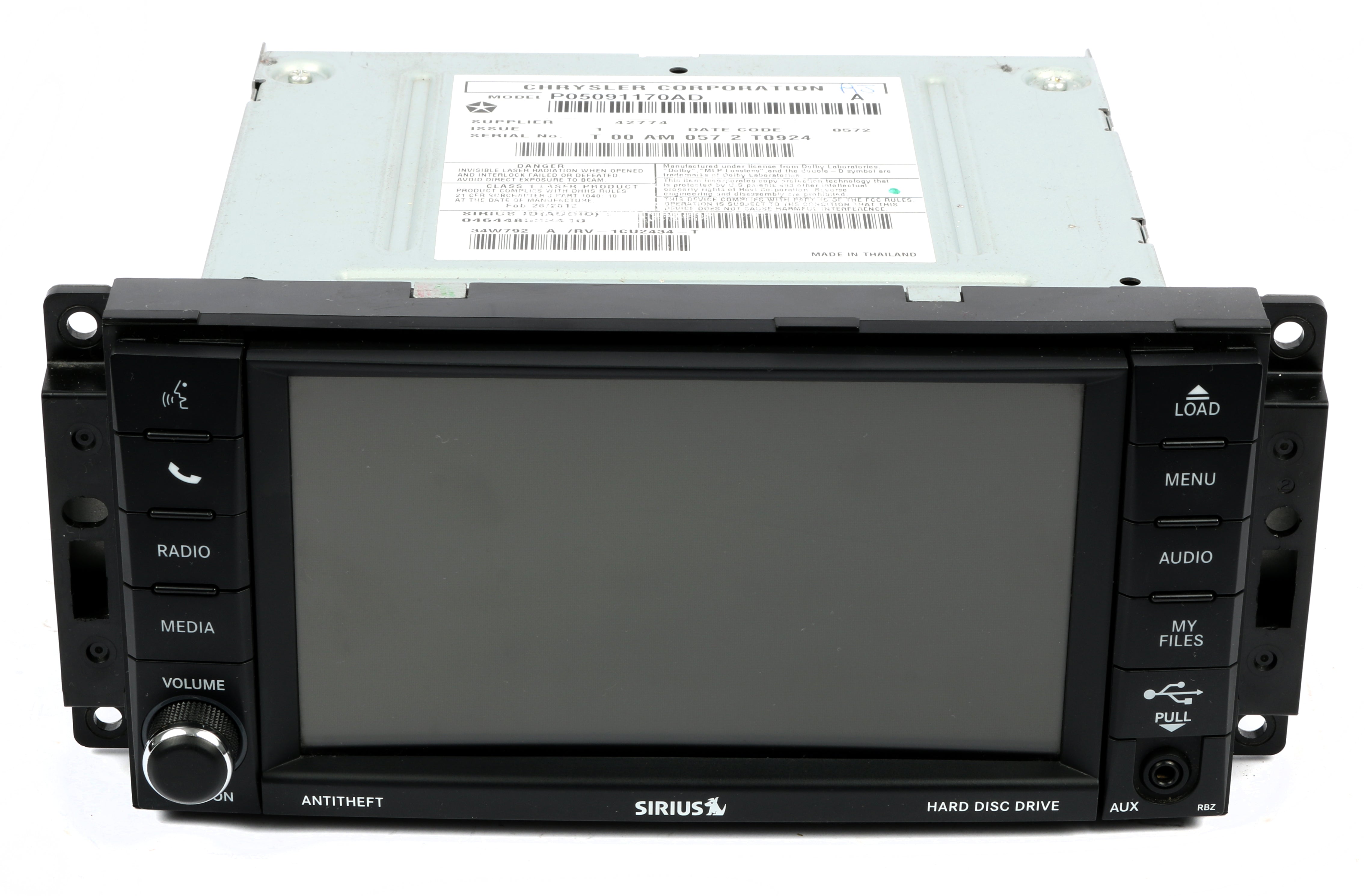 08-11 Dodge Chrysler Journey AM FM DVD Player Radio w Aux Input P05091 ...