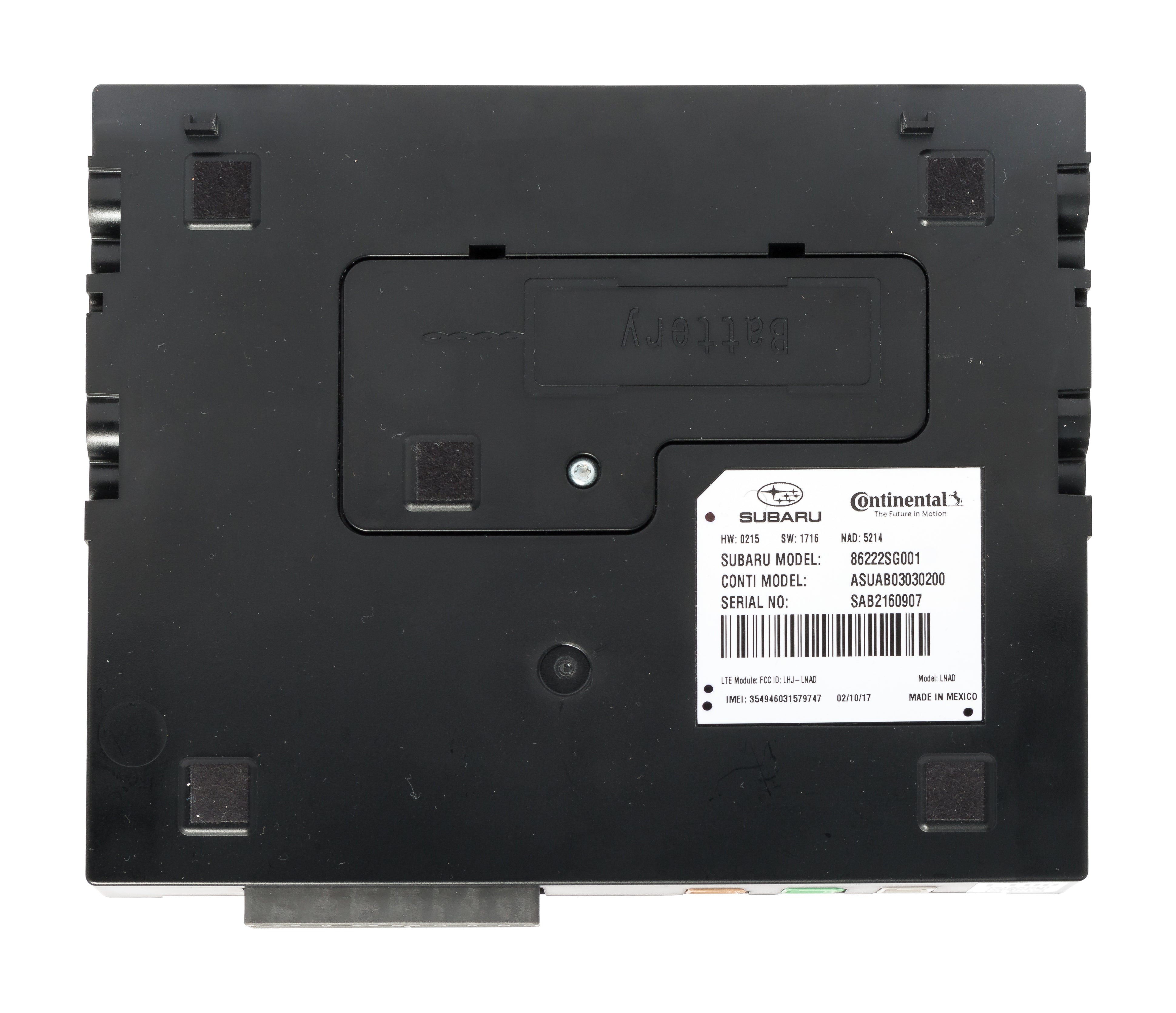 Subaru Xv Rab Control Module 2016-2017 Subaru XV Crosstrek Starlink Communication Control Module 86 ...