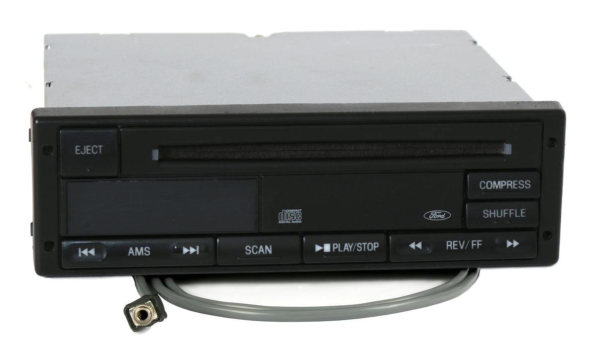 19922000 Ford Mercury Single CD Player w Aux Input on a Pigtail XR3F