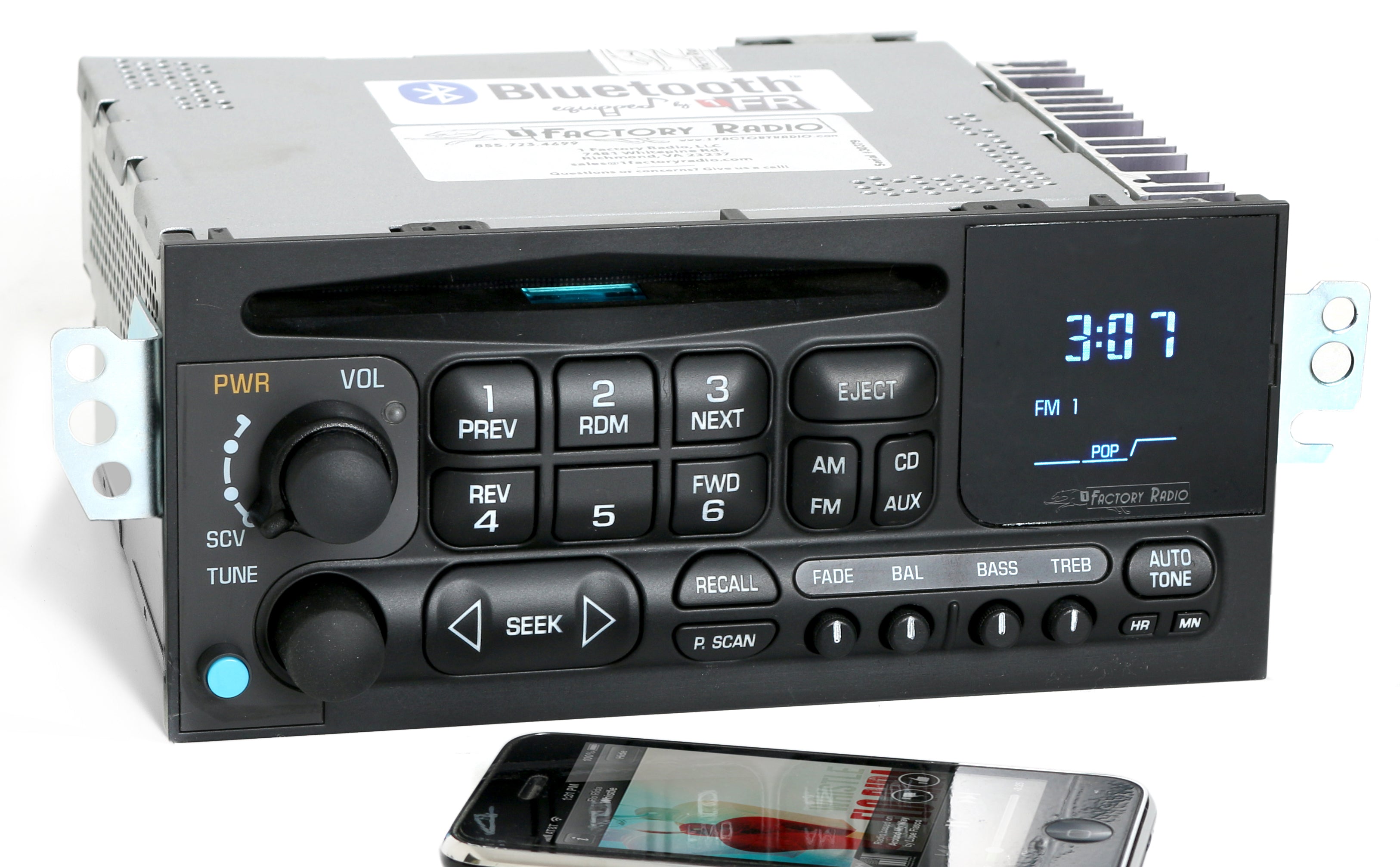1995-02 Chevy GMC Isuzu Car AM FM CD Radio w Aux on Pigtail & Bluetoot ...