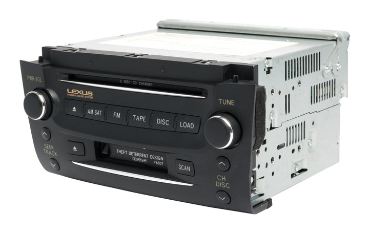 2006 Lexus GS300 AM FM Radio 6 Disc CD Cassette Player 86120