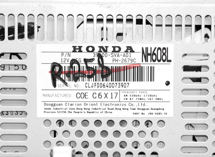 Honda Civic 2006-2011 OEM Radio Audio Control w Bezel Honda Civic 2006-2011 OEM Radio Audio Control w Bezel