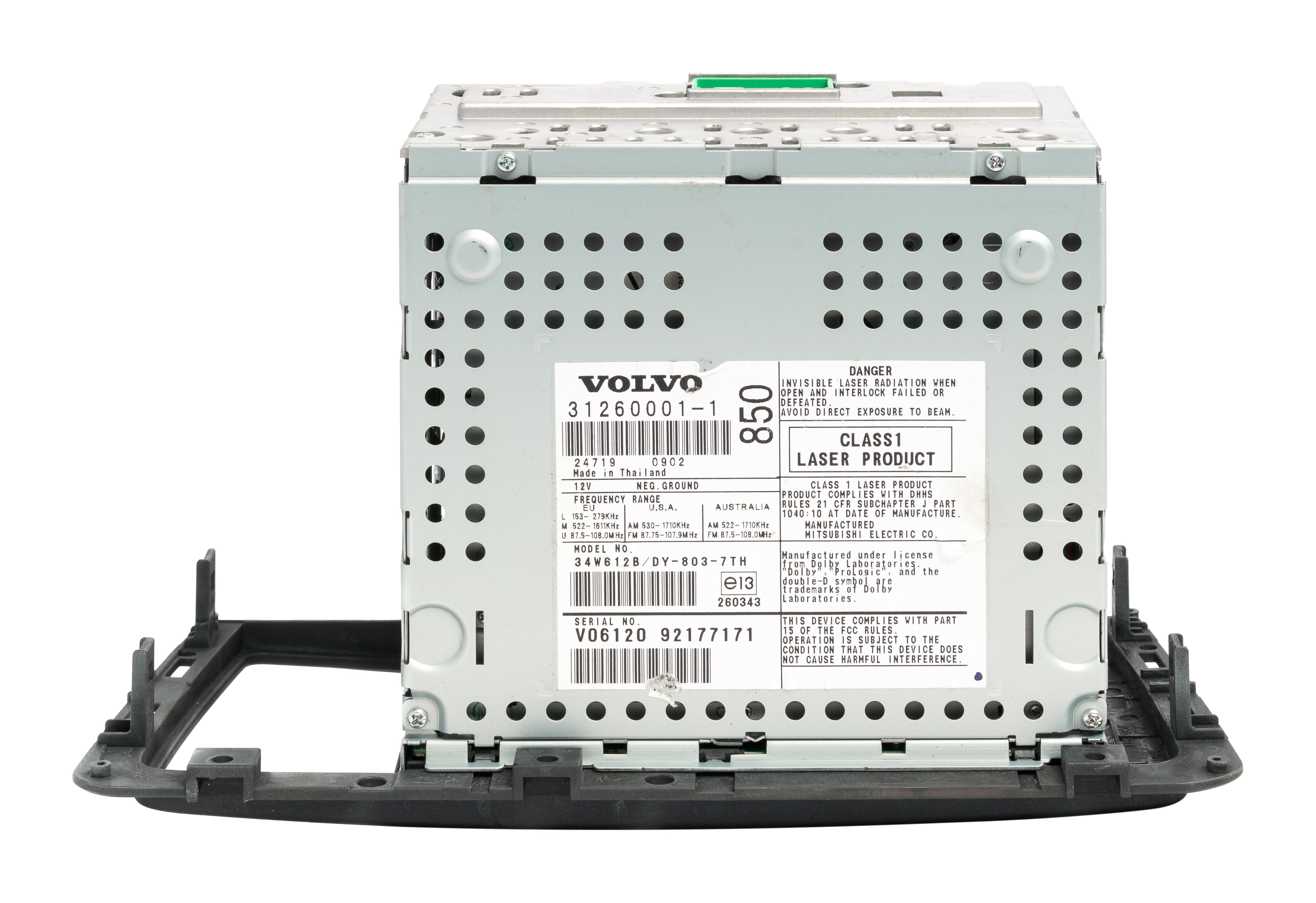 36050651 2005-2009 Volvo S60 C70 V70 AM FM Radio Receiver with 6-Disc CD Player ...