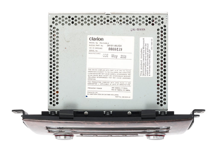 そめページ 2007-12 Suzuki SX4 AM FM Radio XM 6 Disc CD MP3 Player 39101-80JG0