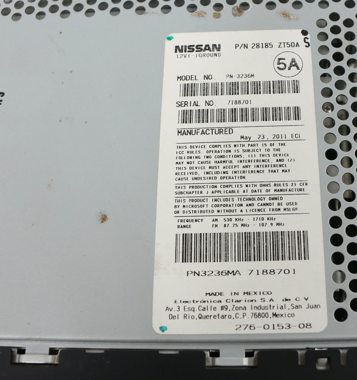 その他 STEREO CD SYSTEM 2010-12 Nissan Sentra Radio AM FM CD Aux Input 28185ZT50A ID