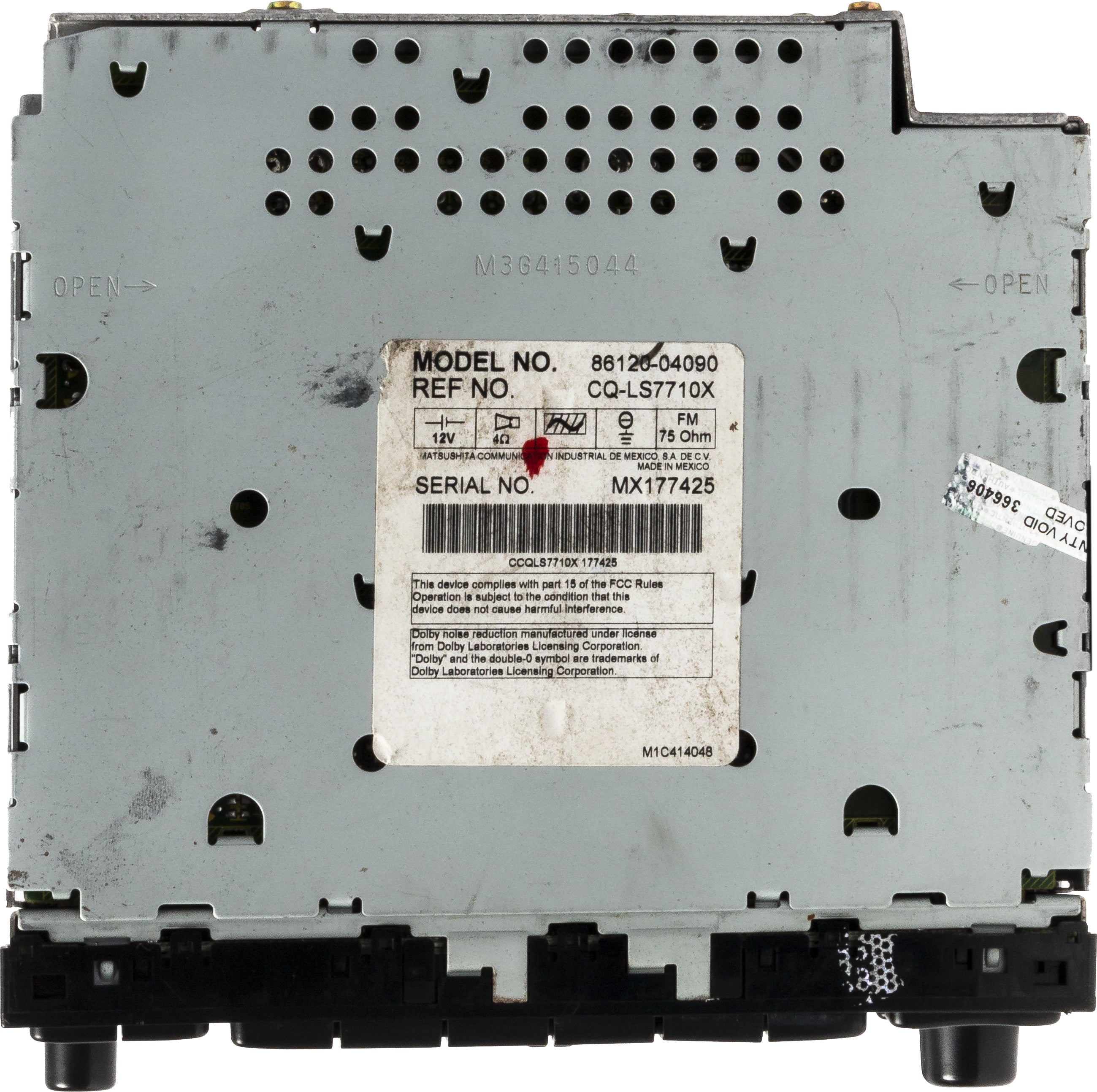 1998-02 Toyota Corolla AM FM Radio Cassette Player Face