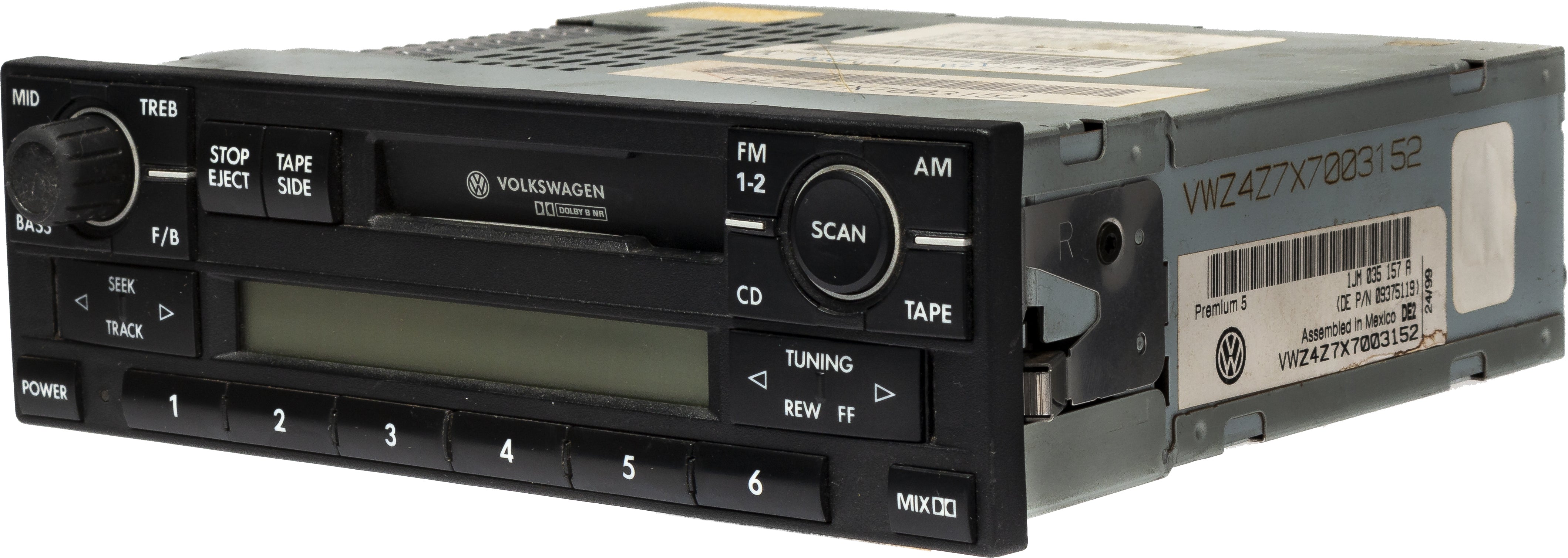 1999-2009 Volkswagen Golf AM FM Radio Receiver Cassette Player Model 1 –  1factoryradio