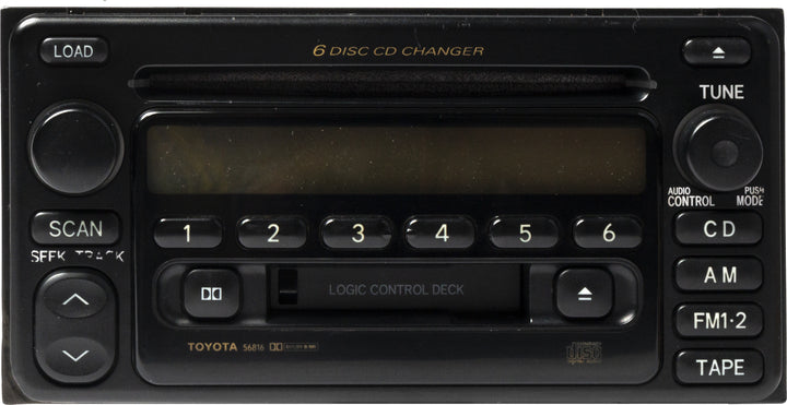 2001-2003 Toyota Highlander AMFM Radio 6 Disc CD Cassette 86120