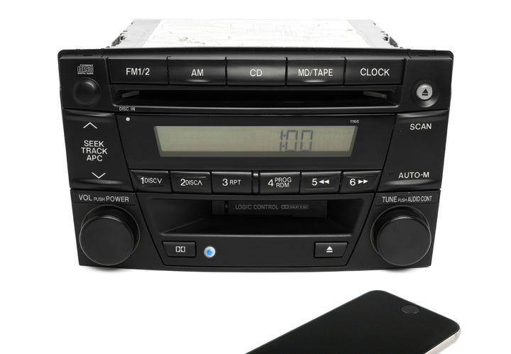 02-03 Mazda MPV AMFM CD Cassette Radio LD52669T0A w Bluetooth