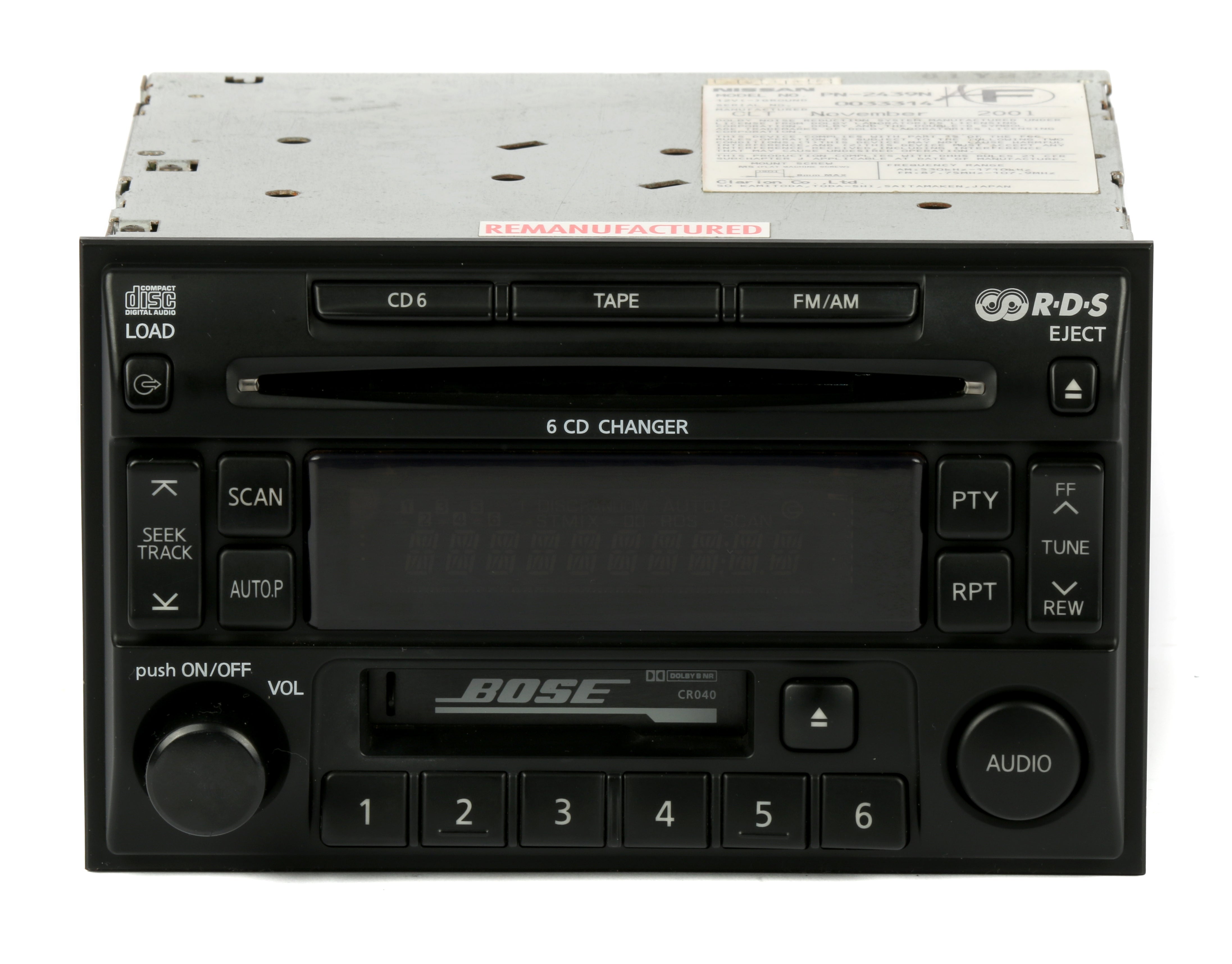 2003-2004 Nissan Pathfinder AM FM Radio Cassette CD 6 Player PN-2543N ...