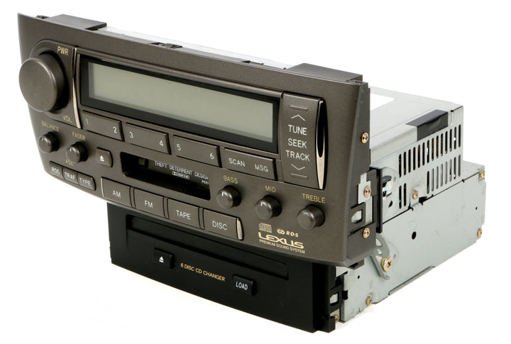 2001-04 Lexus LS430 Pioneer AM FM 6 Disc Changer Cassette
