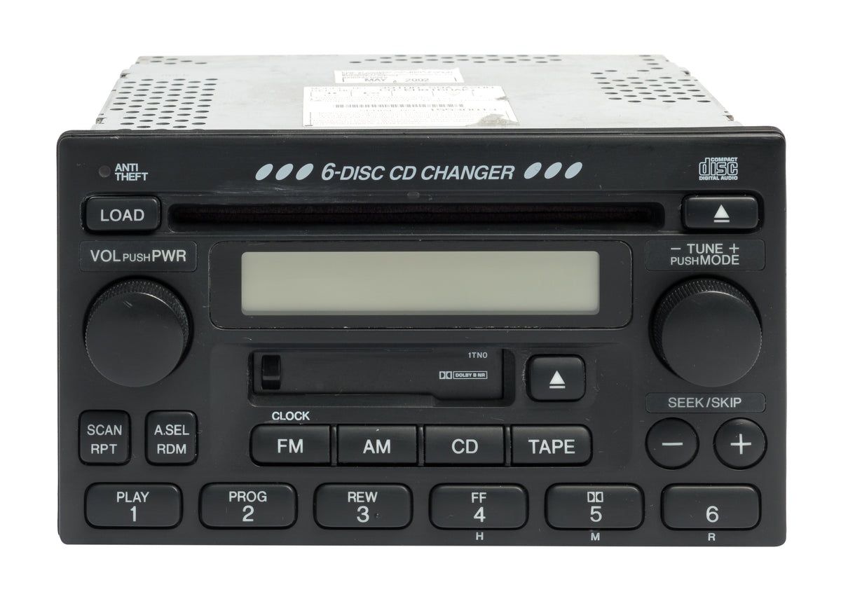 2002-04 Honda CR-V AMFM Radio 6 Disc CD Player Code Included 39100-S9A ...