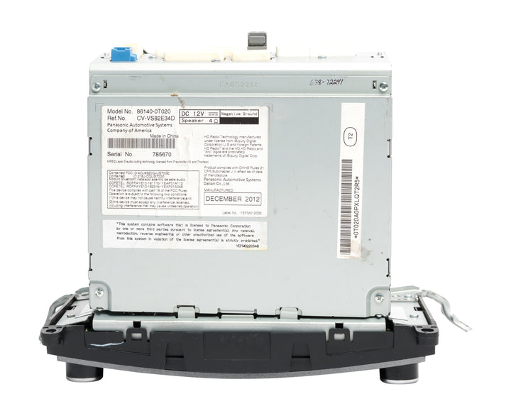 2013-14 Toyota Venza AM FM Radio Single Disc CD Player Display