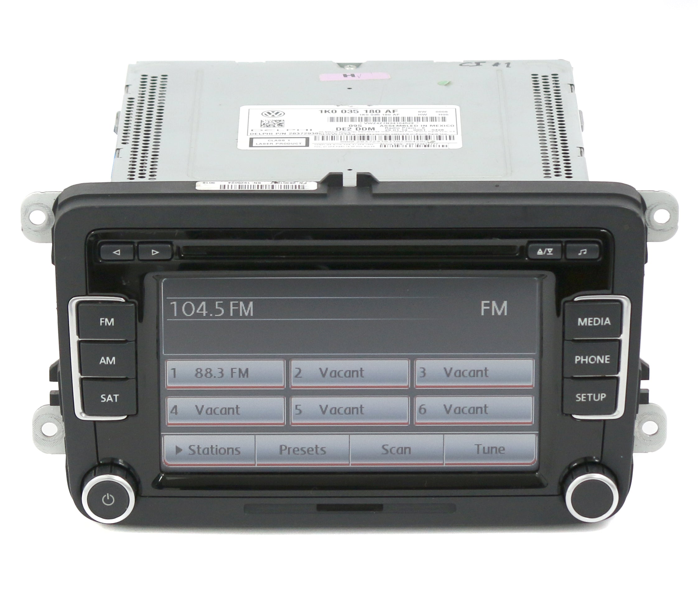 2012-2014 Volkswagen Jetta AM FM Radio CD XM Ready Code Included 1K003 –  1factoryradio
