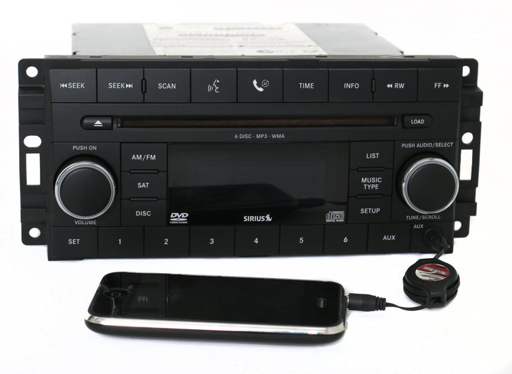 Chrysler Dodge Jeep Radio 6 Disc mp3 CD DVD Player Sirius Aux In