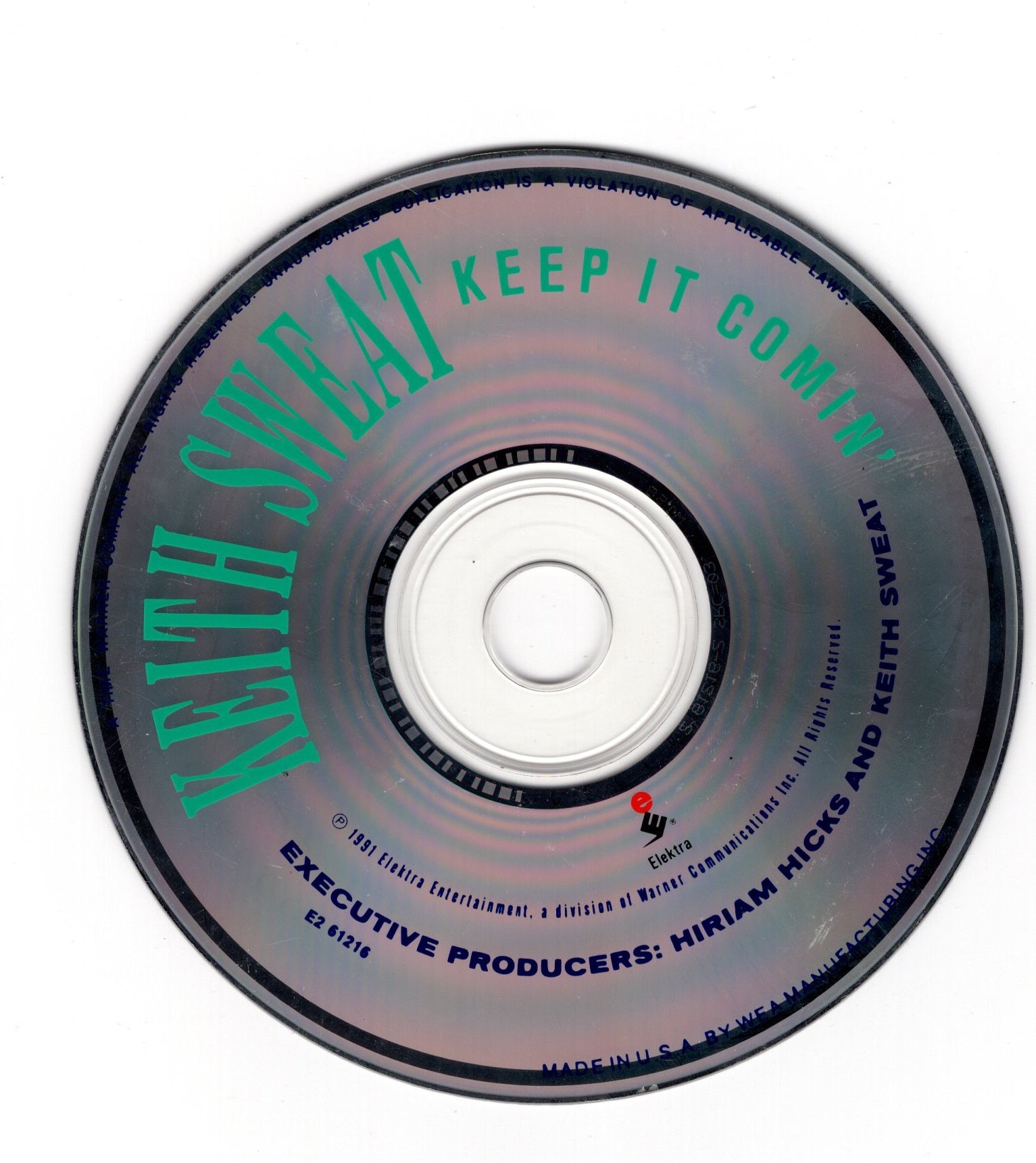 Keith Sweat Keep It Comin 1991 CD Professionally Cleaned
