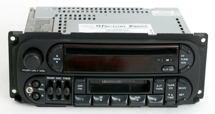 Chrysler 2001-05 Radio AMFM CD Cassette Player w Aux Input