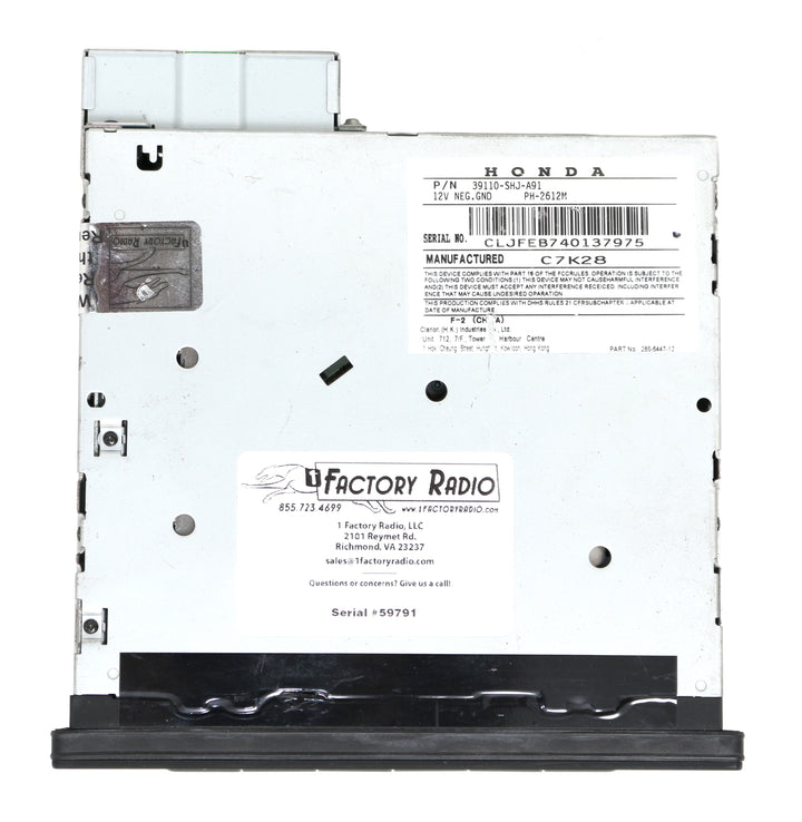 2005-2010 Honda Odyssey 6 Disc CD Player Receiver Unit Part Number